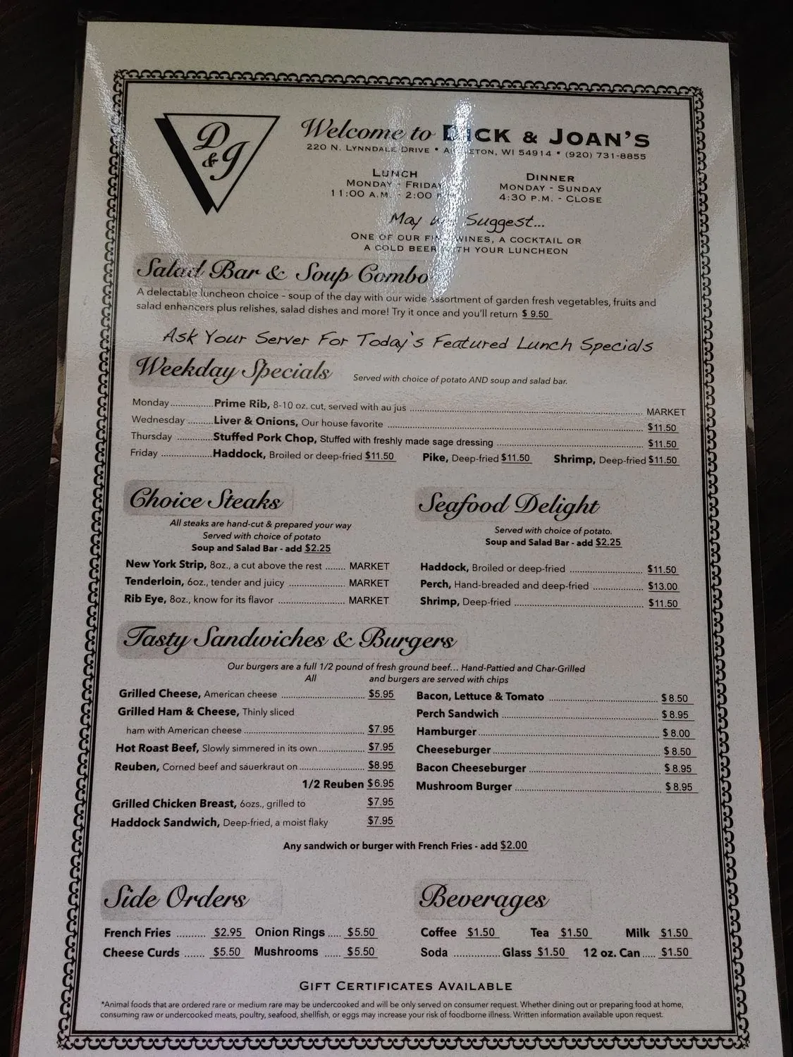 Menu 1