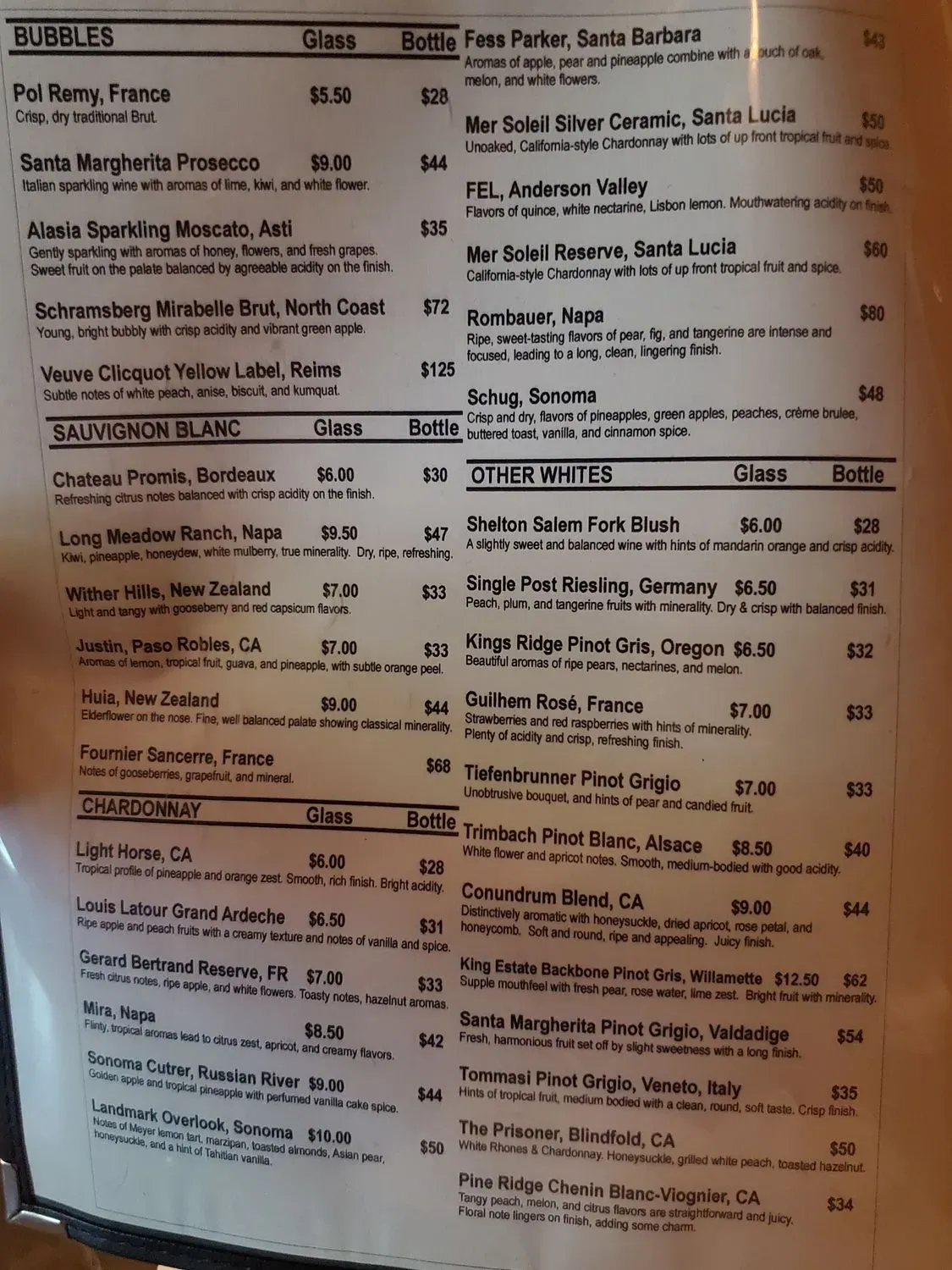 Cola's Restaurant Menu - Updated October 2025
