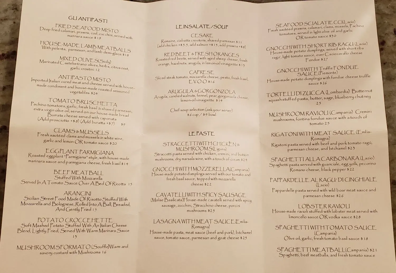 Menu 1