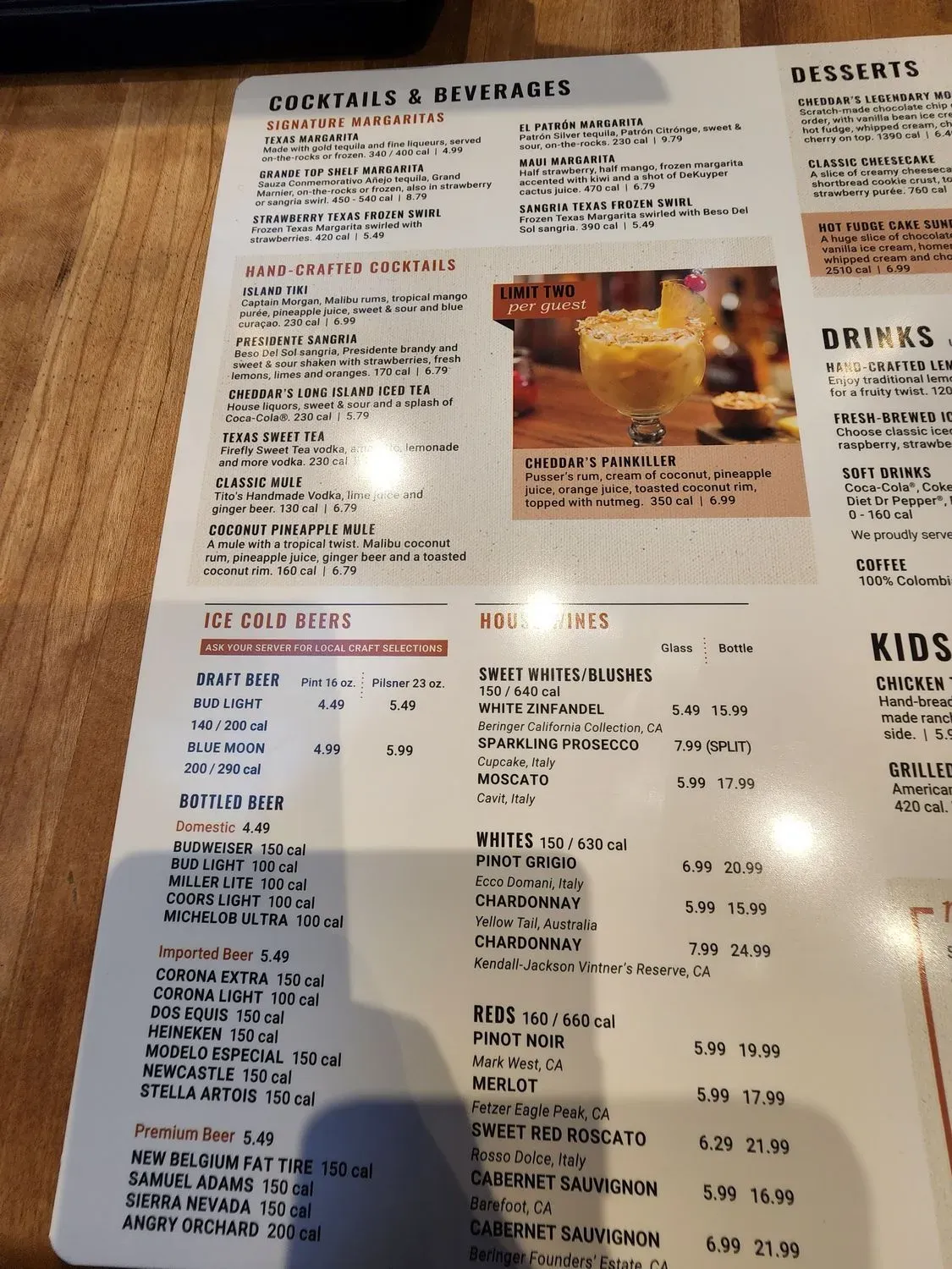 Cheddar's Scratch Kitchen Menu - Updated October 2025