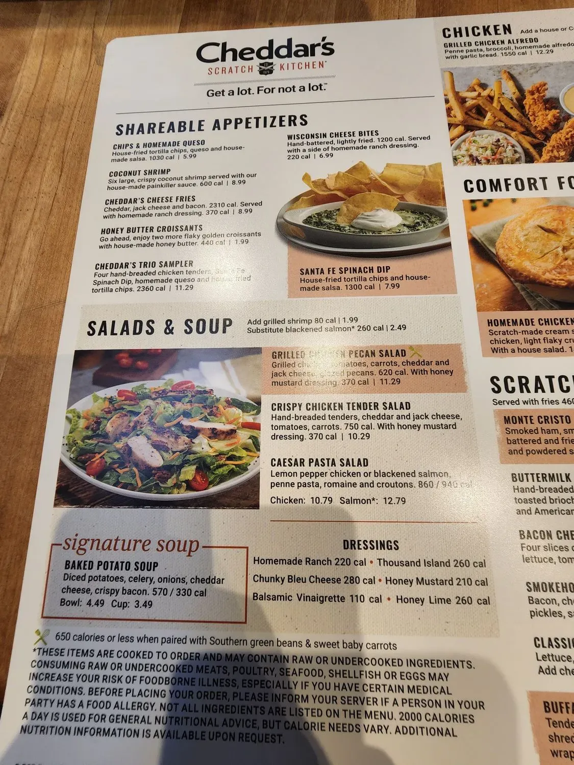 Cheddar's Scratch Kitchen Menu - Updated October 2025