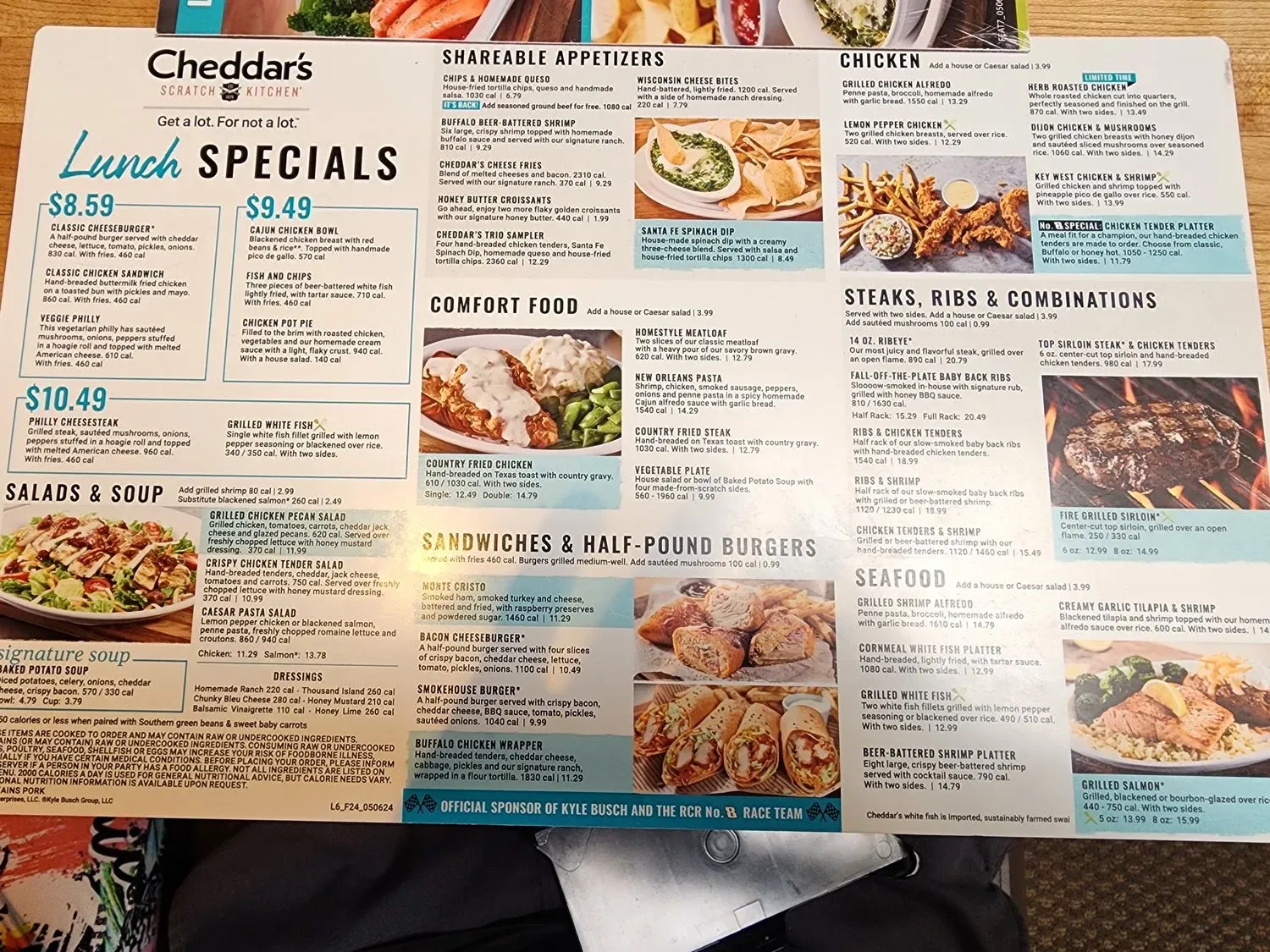 Cheddar's Scratch Kitchen Menu - Updated October 2025