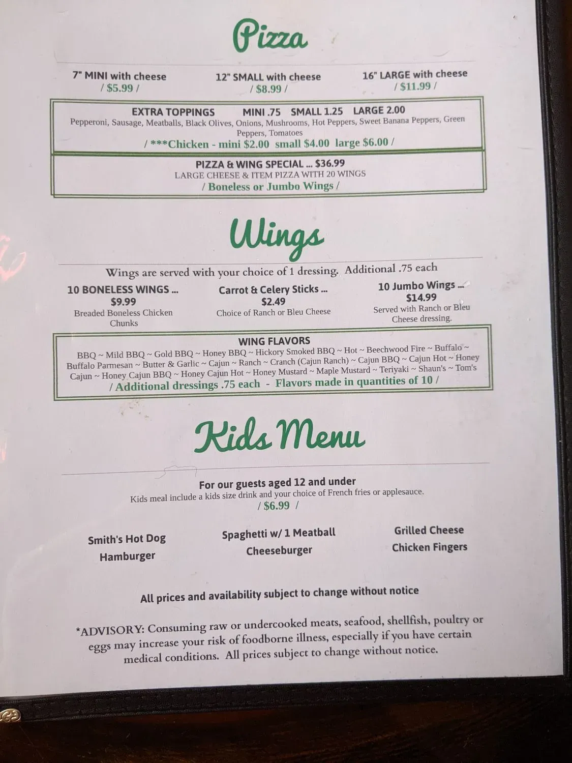 Menu 1