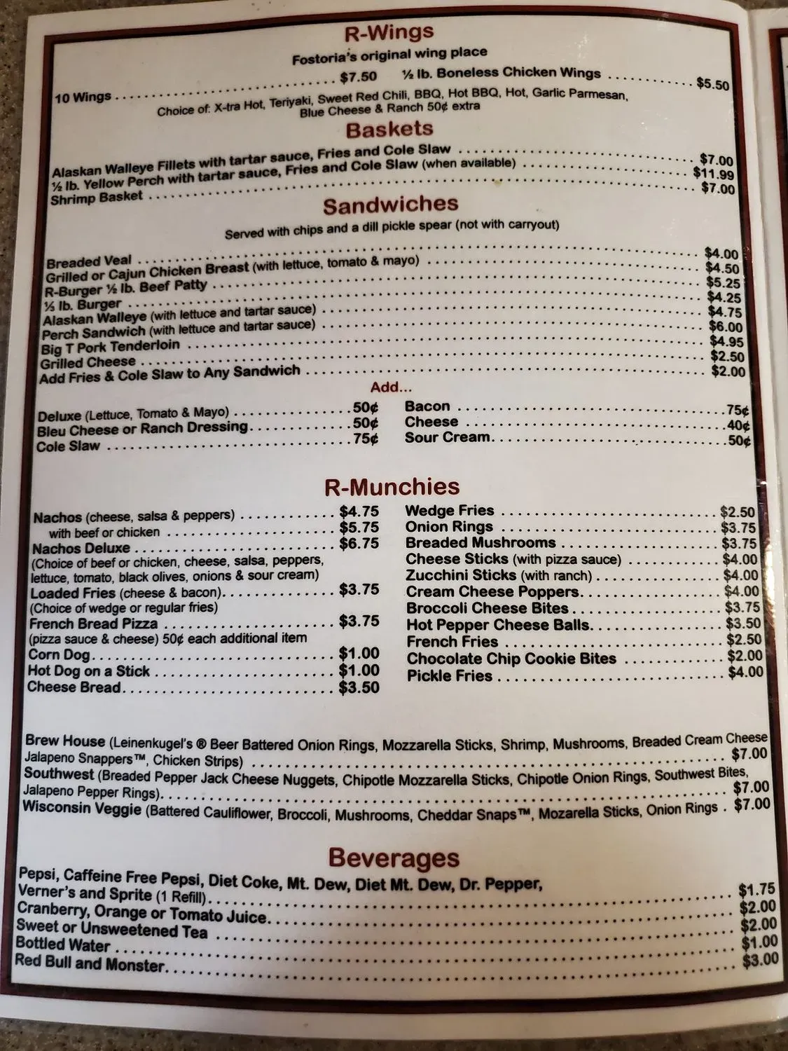 Menu 1