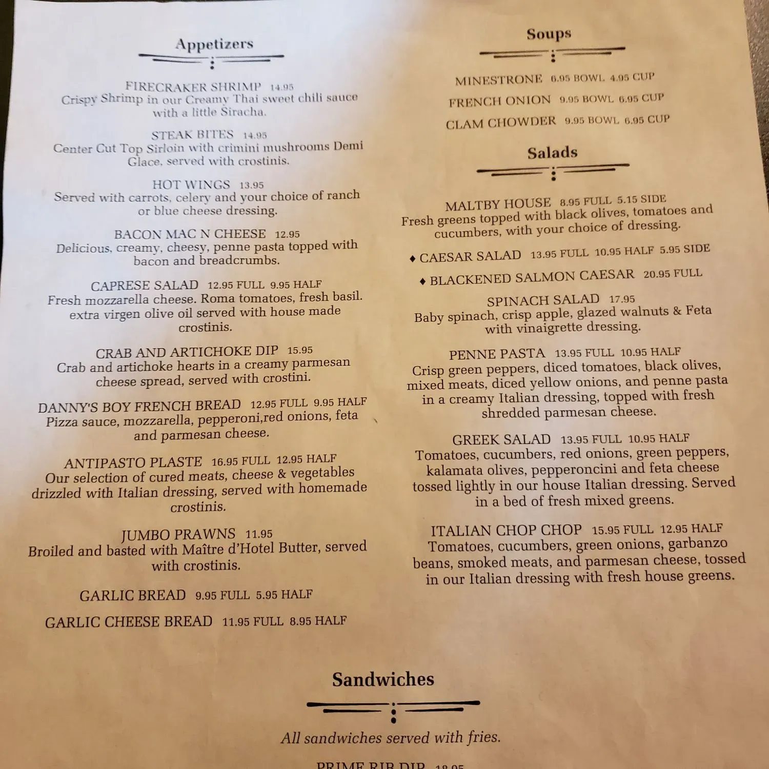 Menu 1