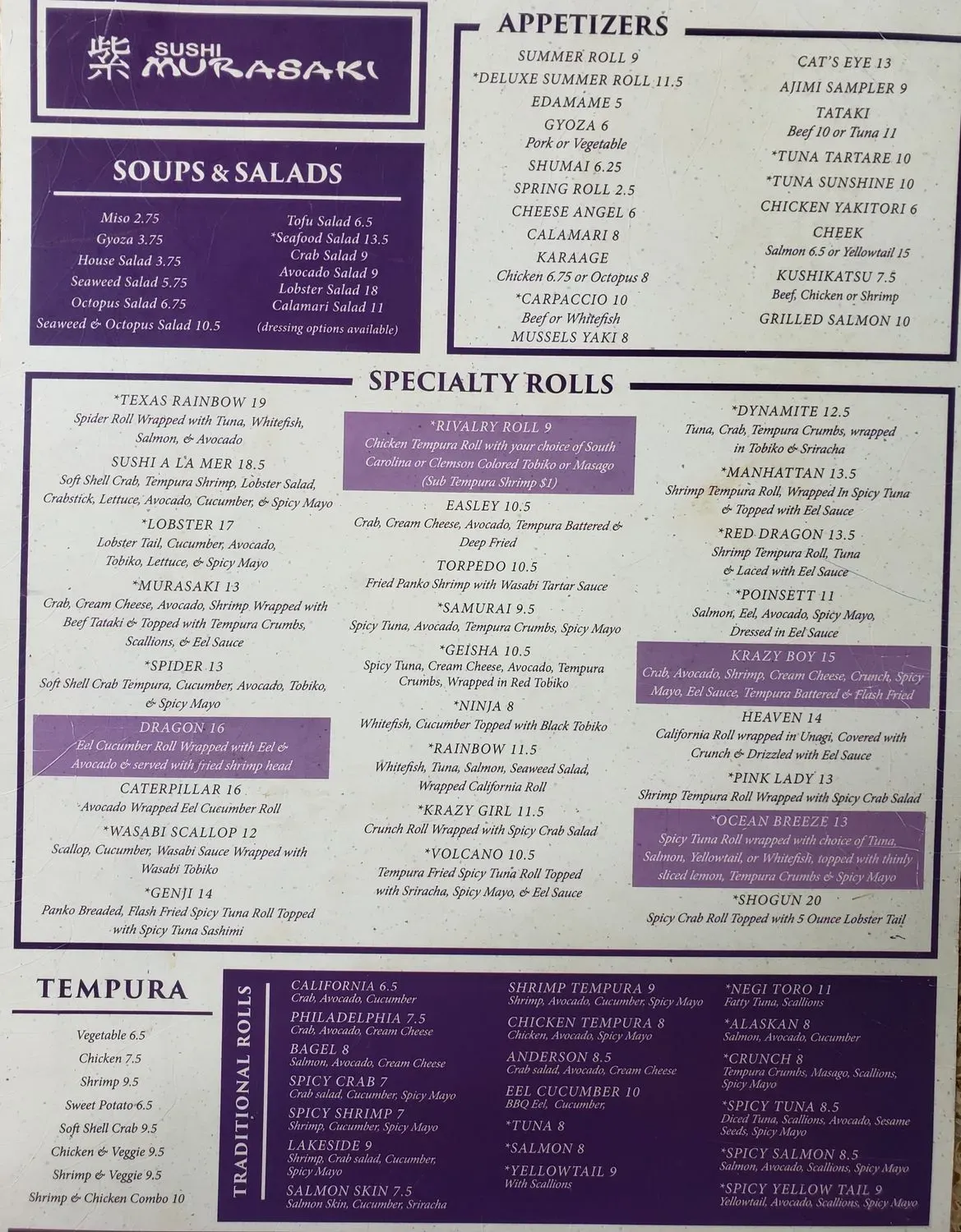 Menu 1