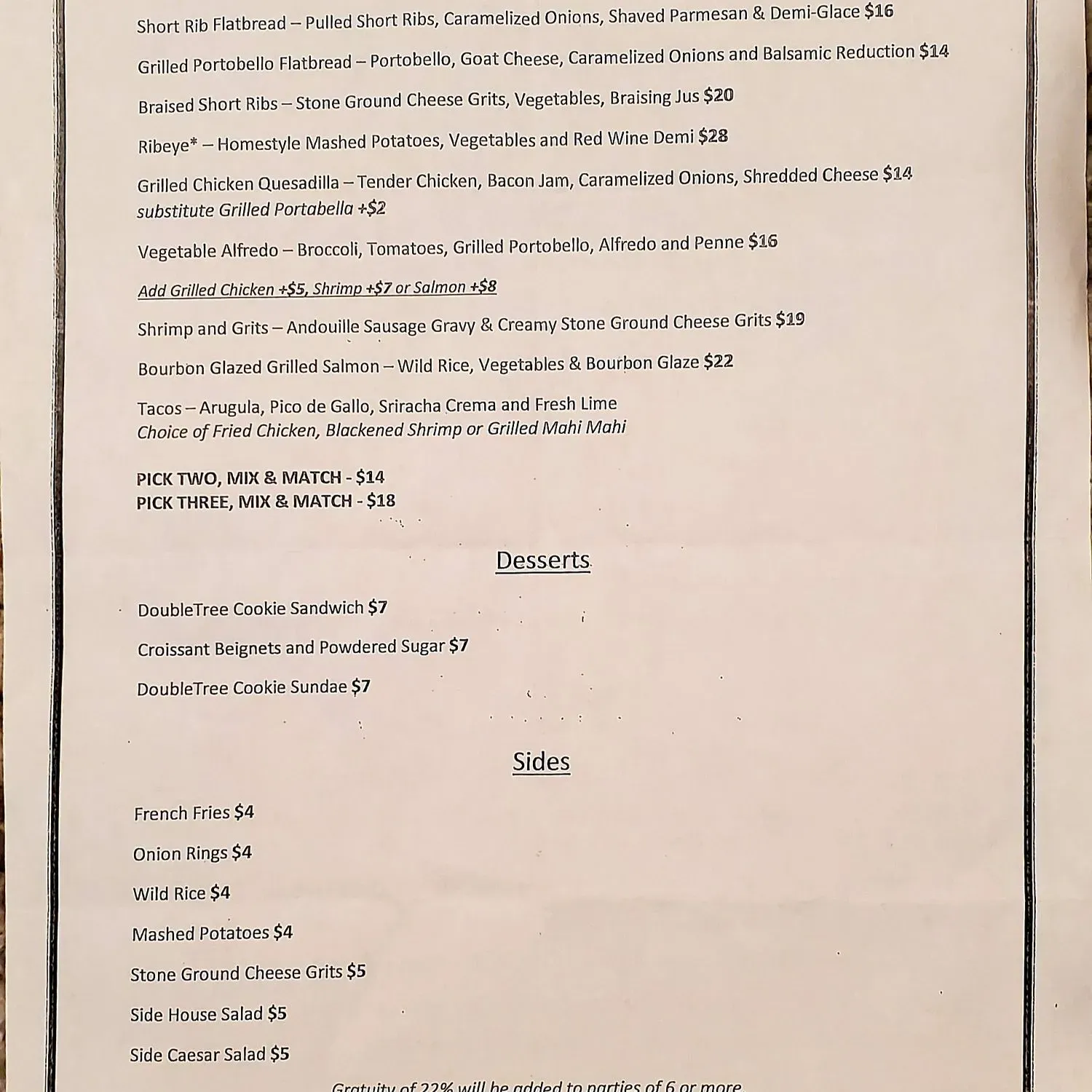 Menu 1