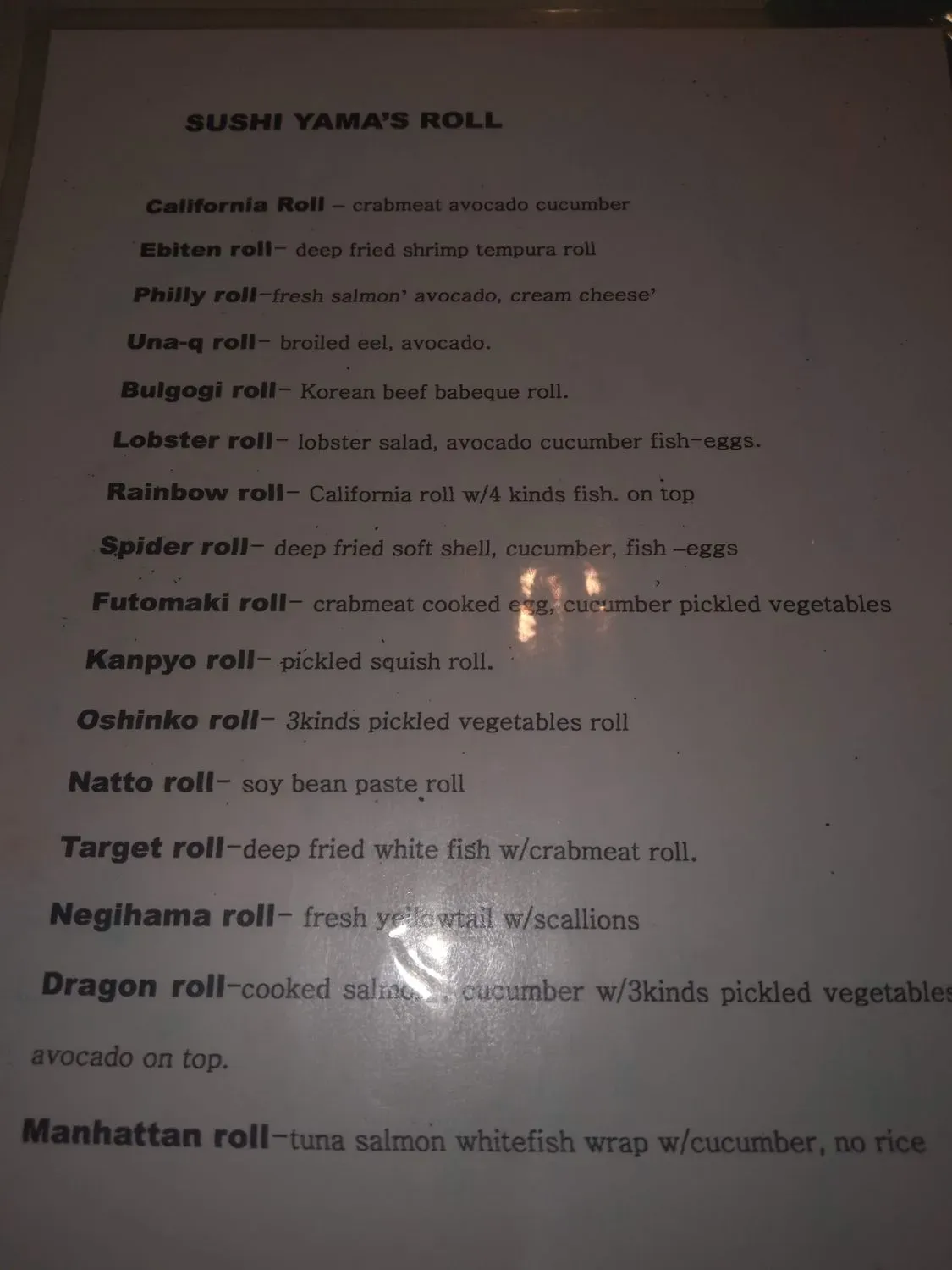 Menu 6