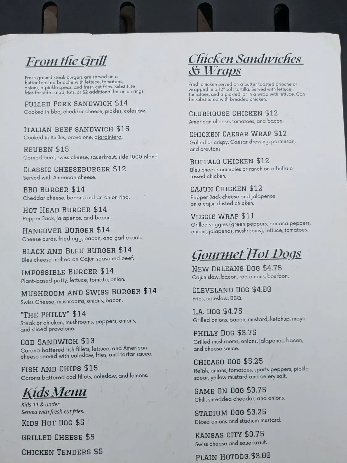 Menu 1