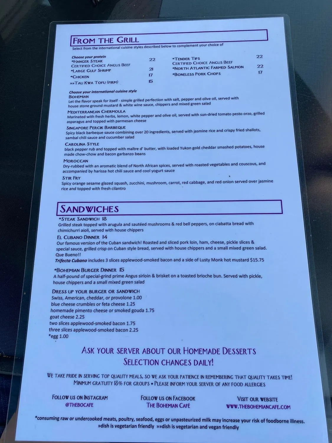 Menu 5