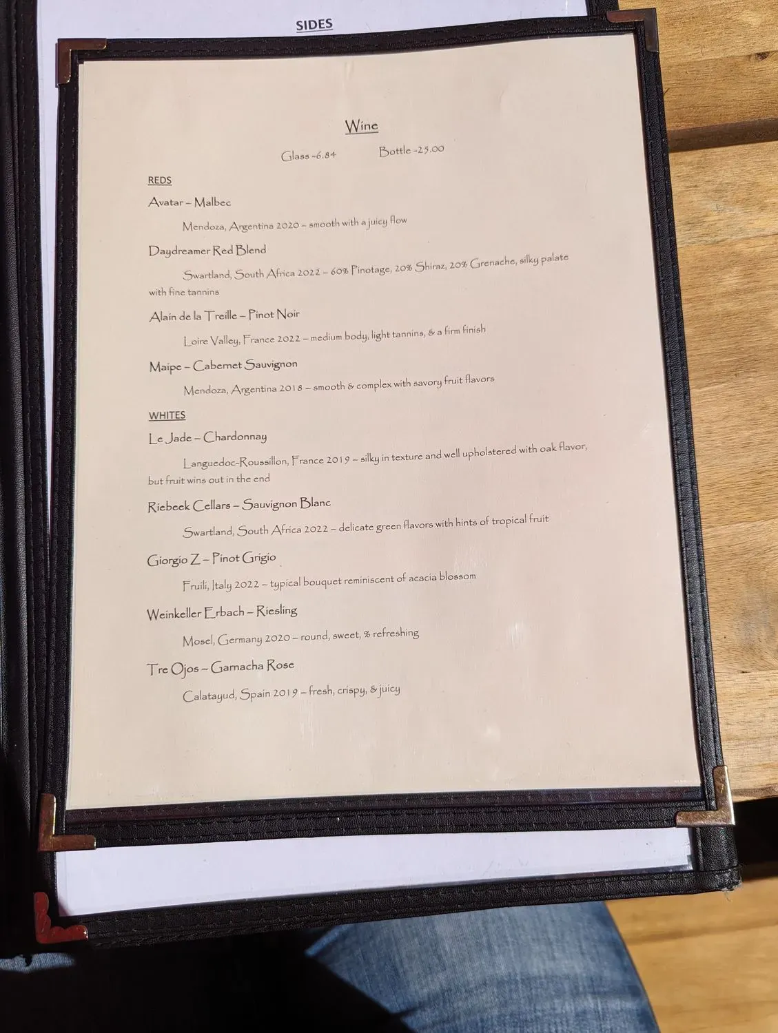 Menu 5