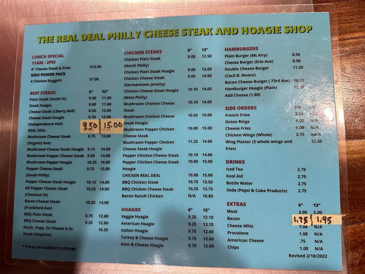 Menu 1