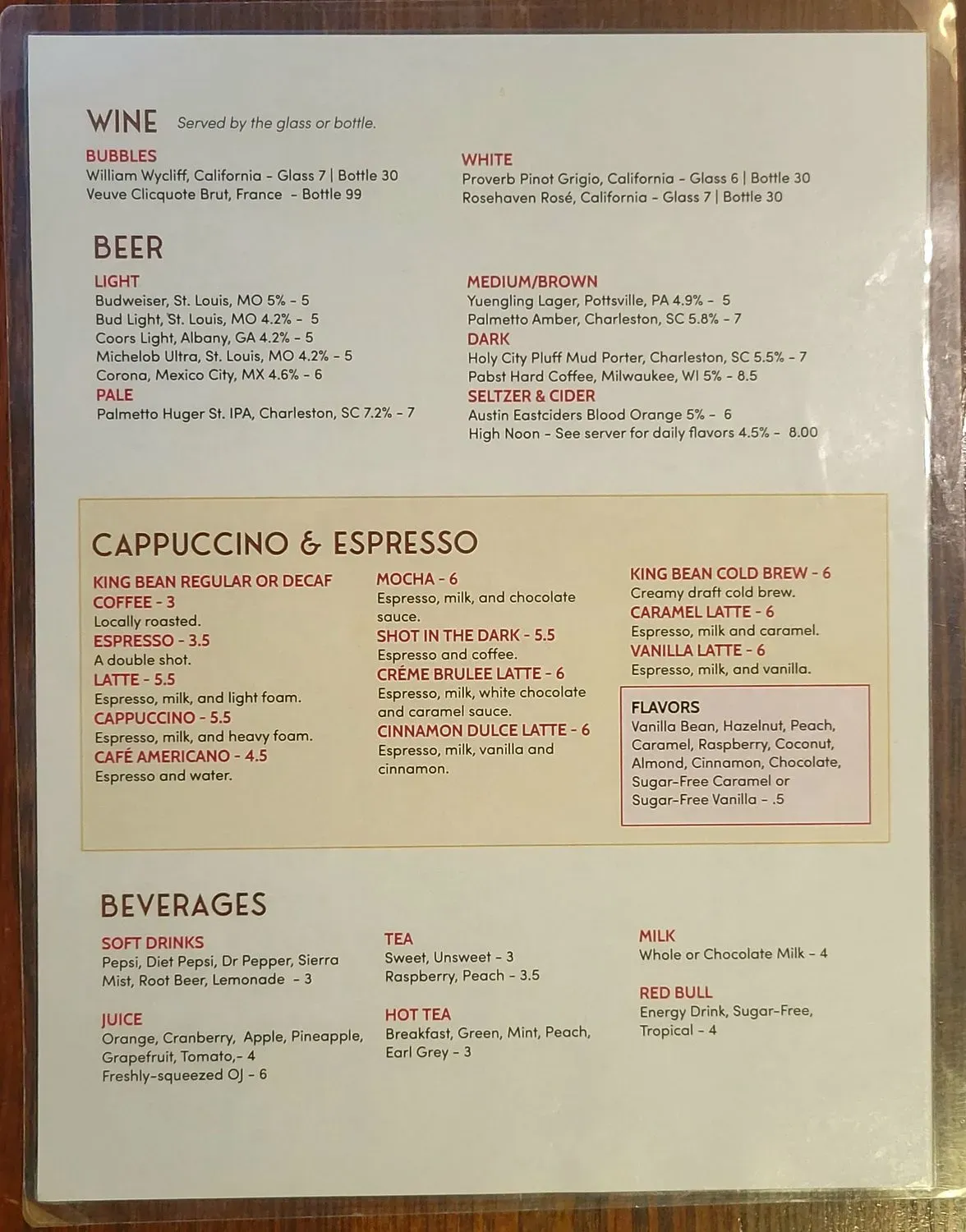 Menu 5