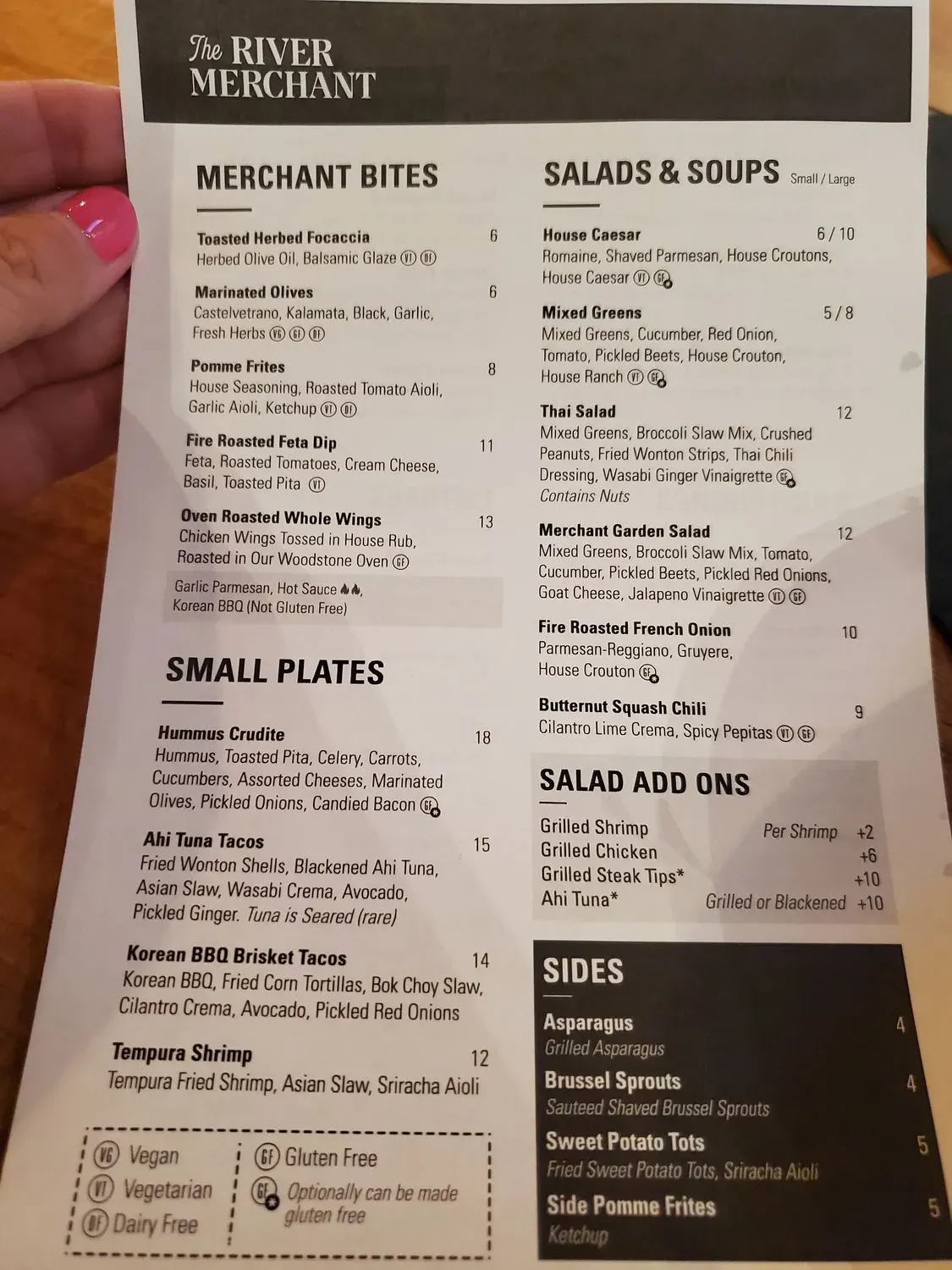 The River Merchant Menu - Updated October 2025