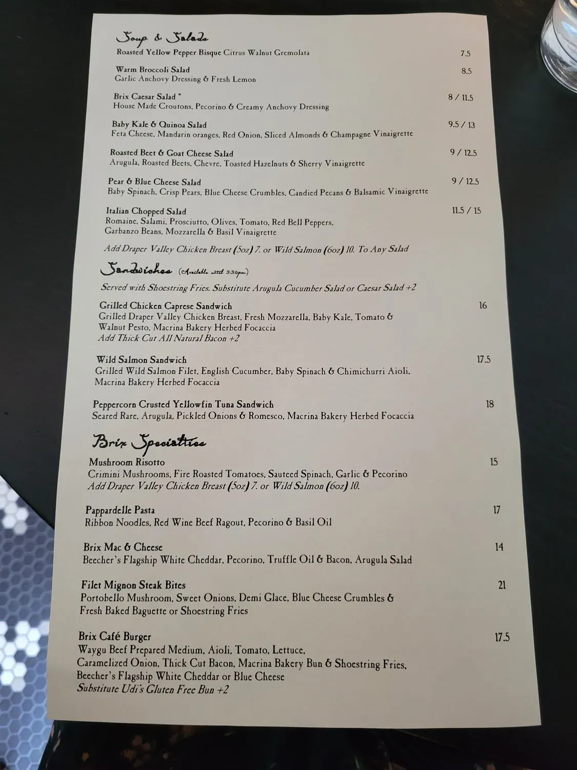 Menu 1