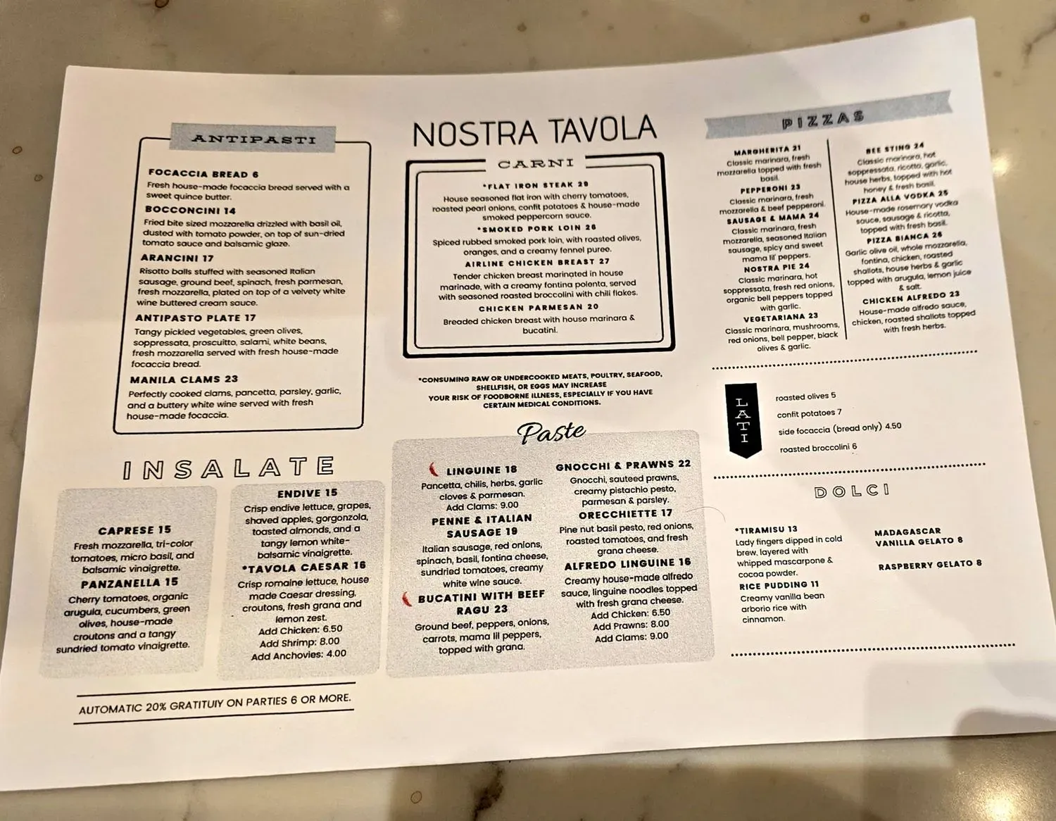 Menu 1