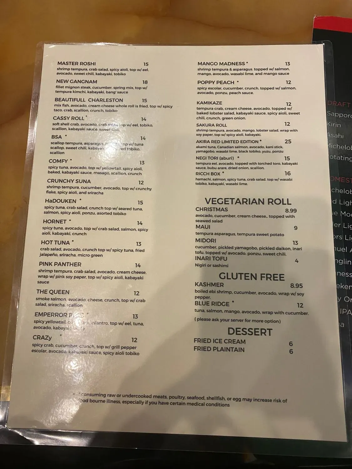 Menu 5