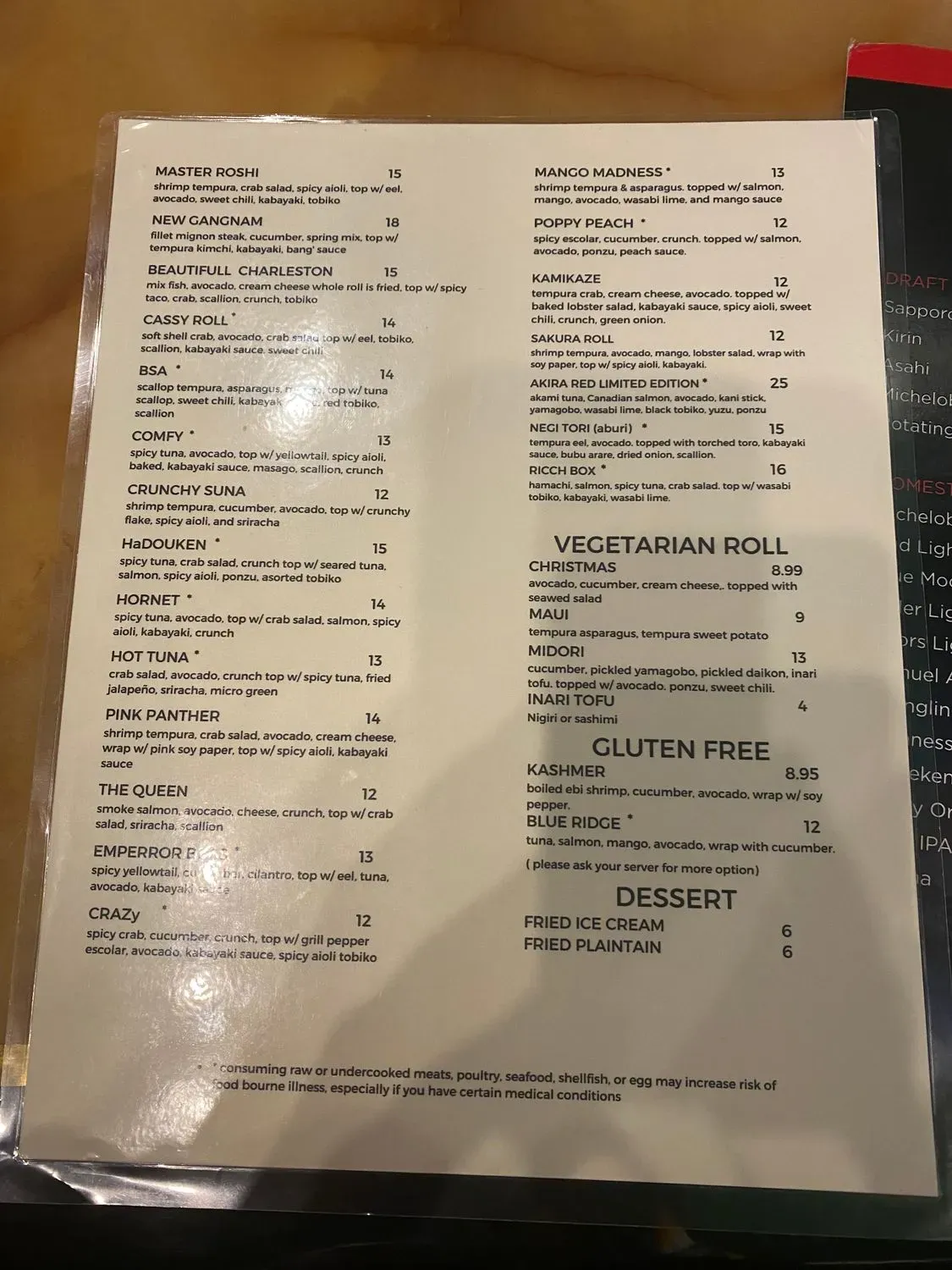 Menu 5