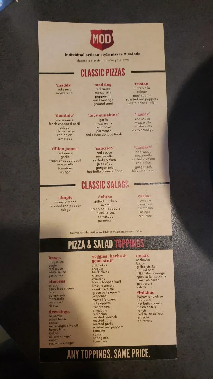 Menu 5