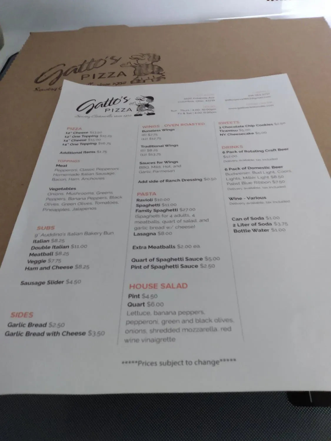 Menu 3