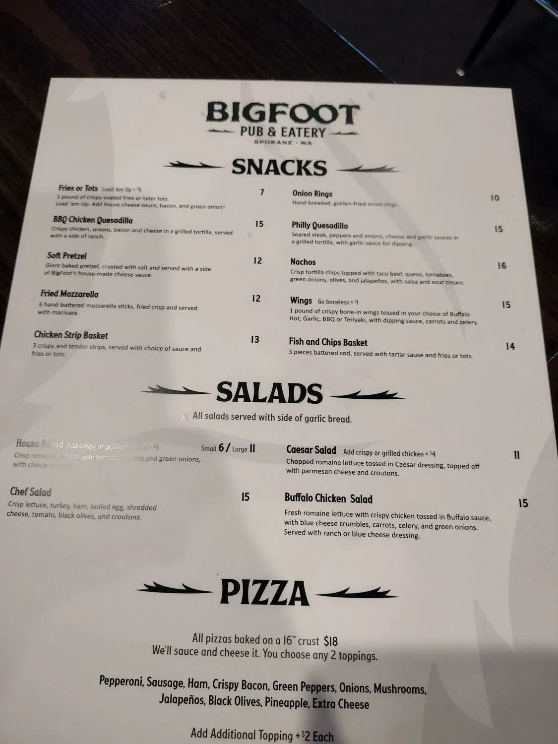 Menu 5