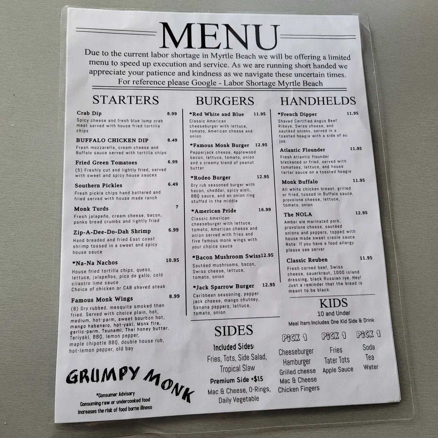 Menu 1