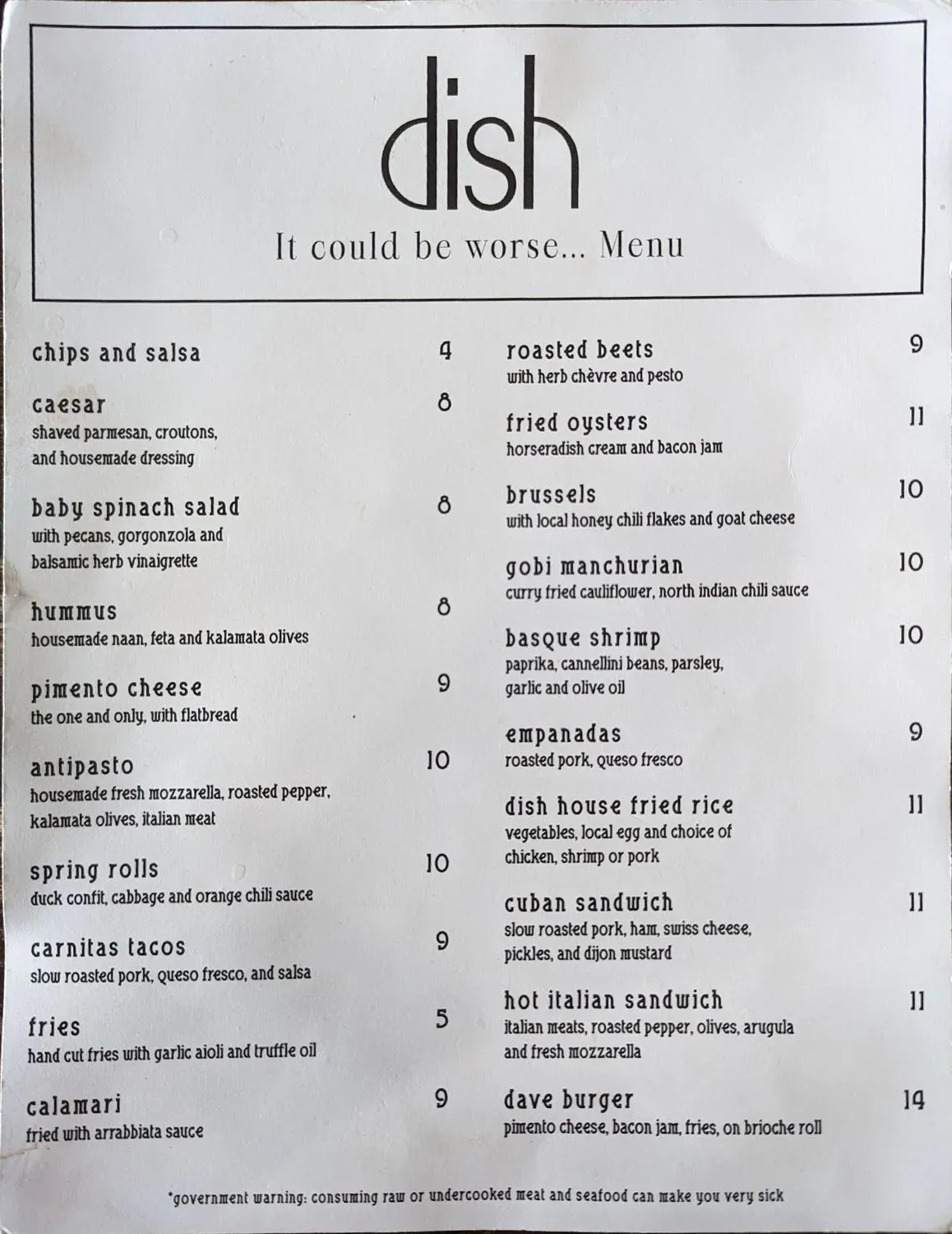 Menu 1