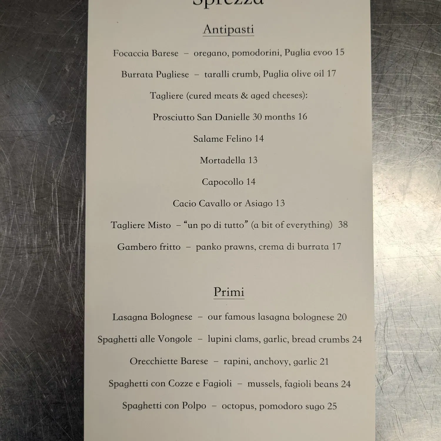 Menu 2