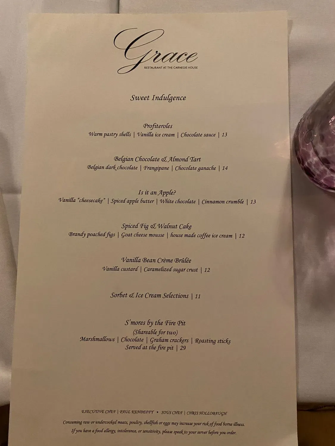 Grace Restaurant Menu - Updated October 2025