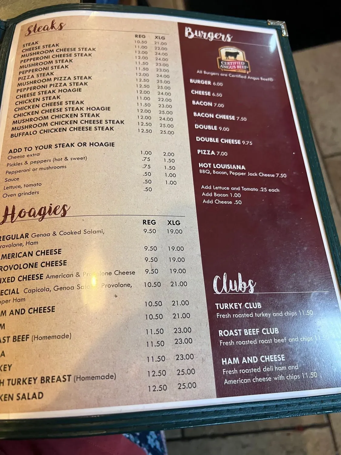 Menu 5