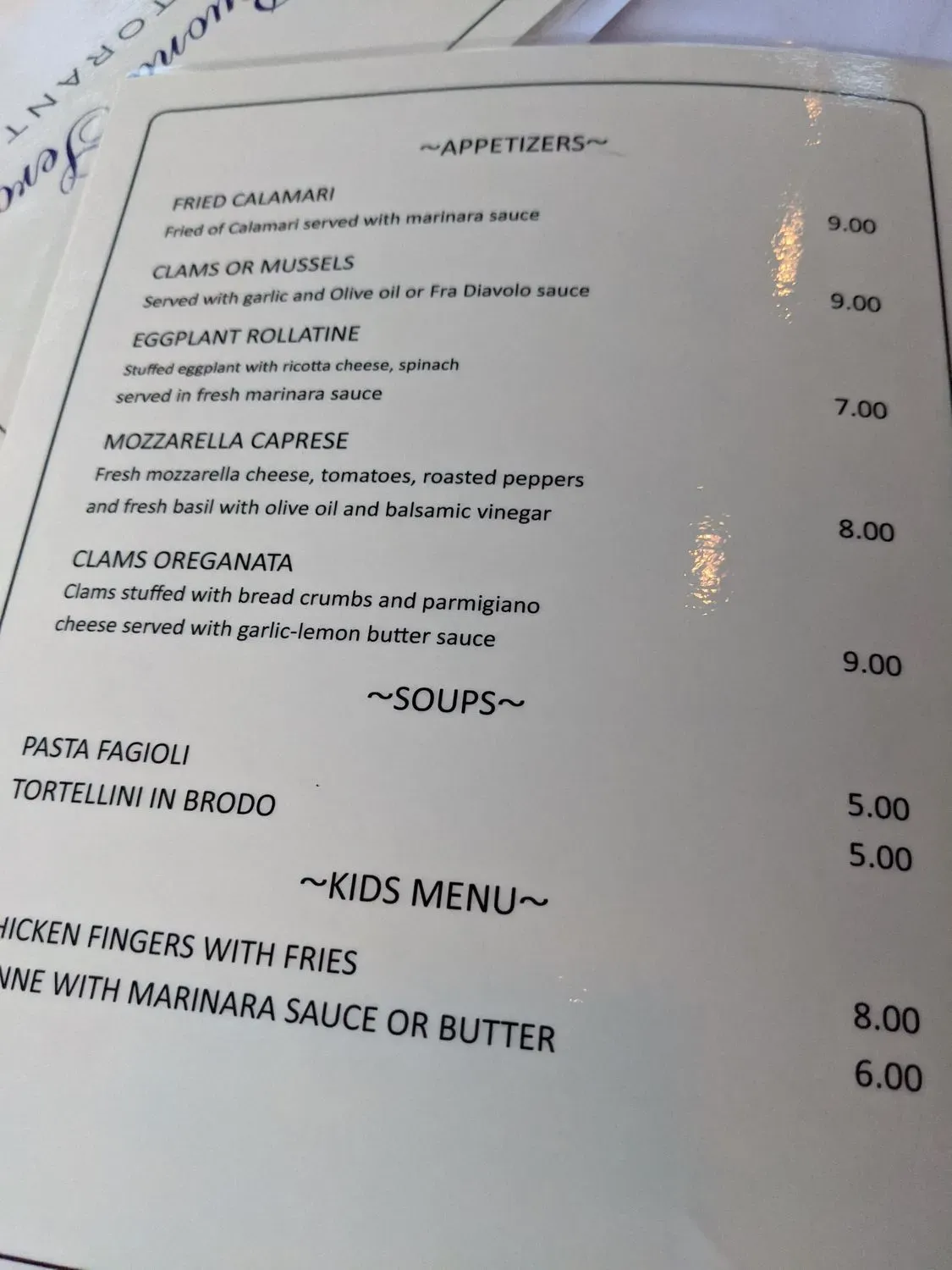 Menu 1