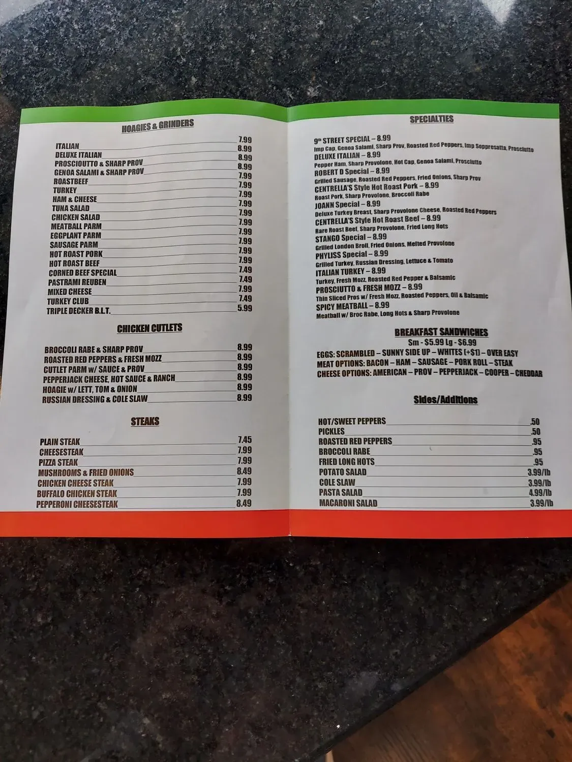 Menu 1