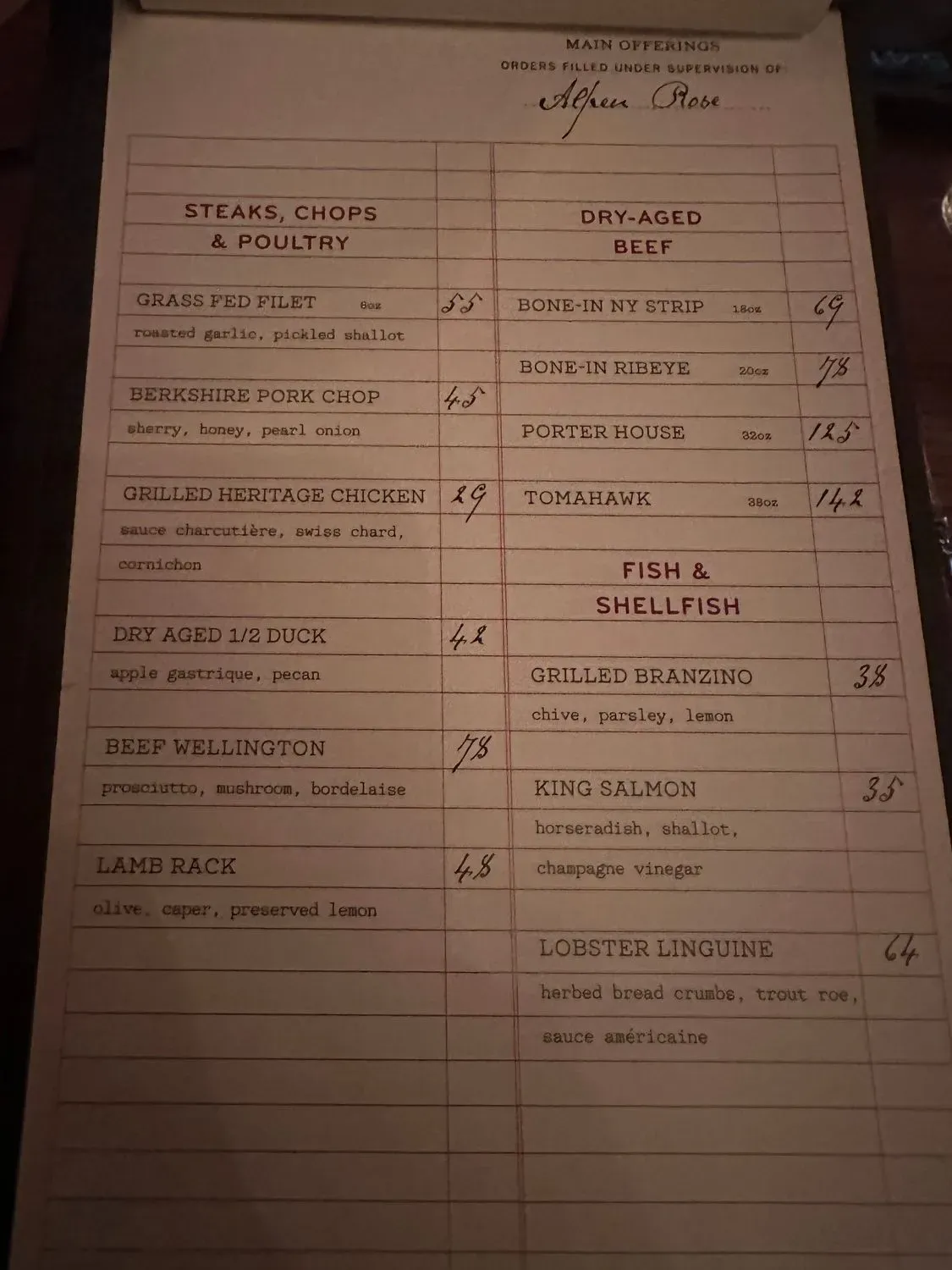 Menu 1