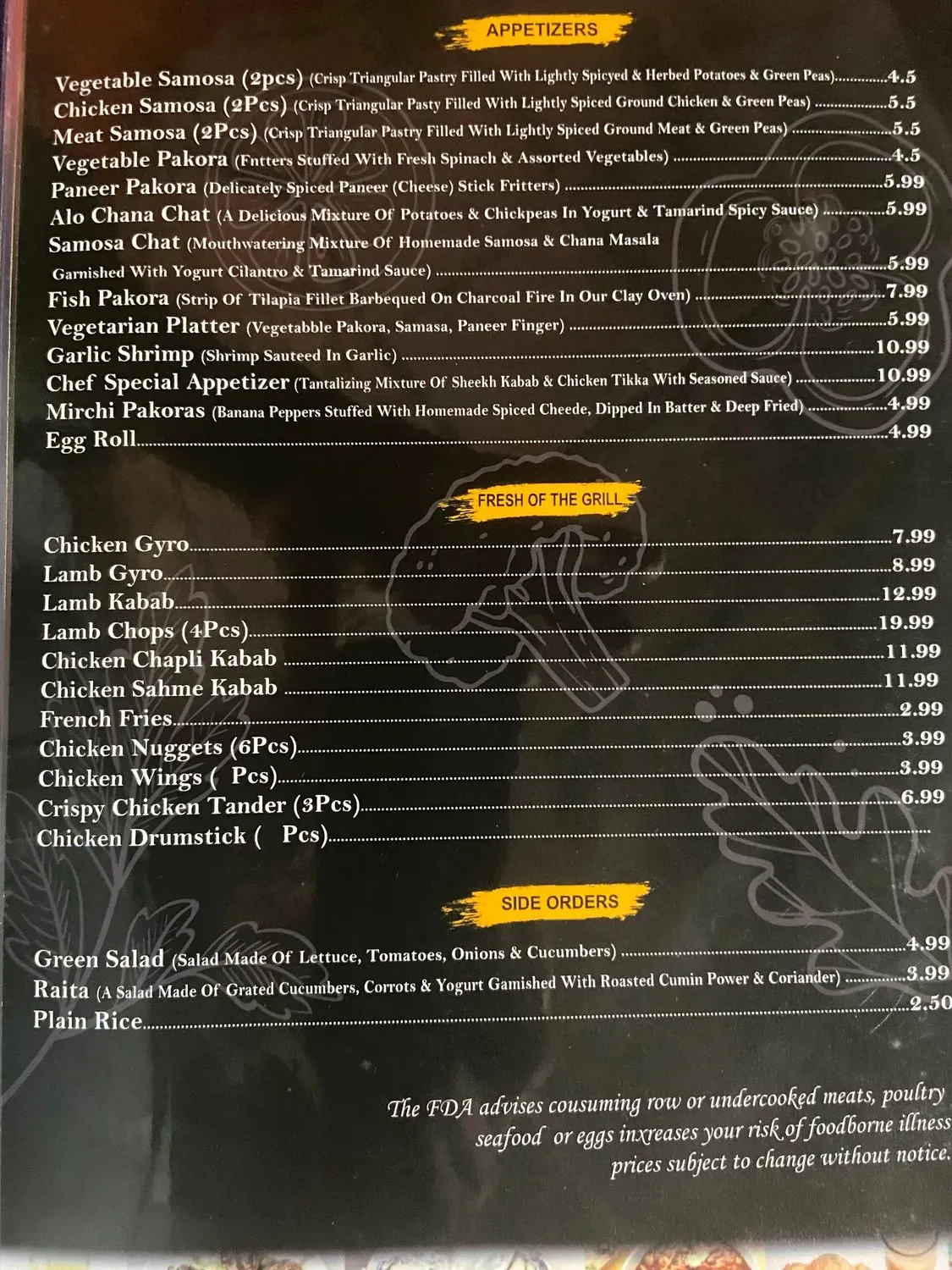 Menu 5