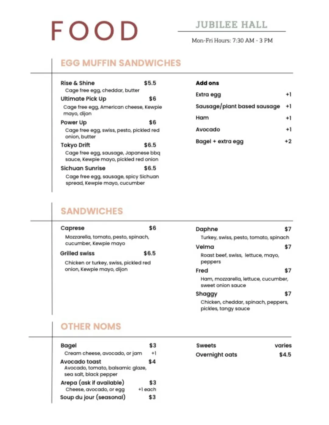 Menu 1