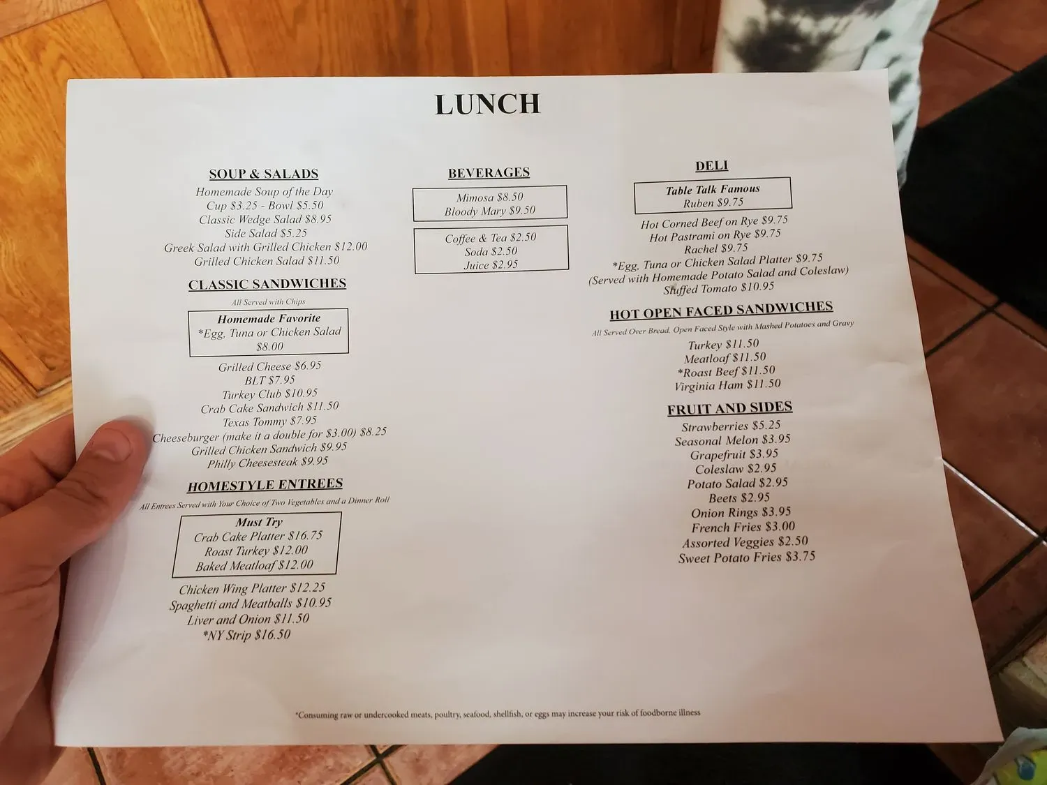 Menu 5