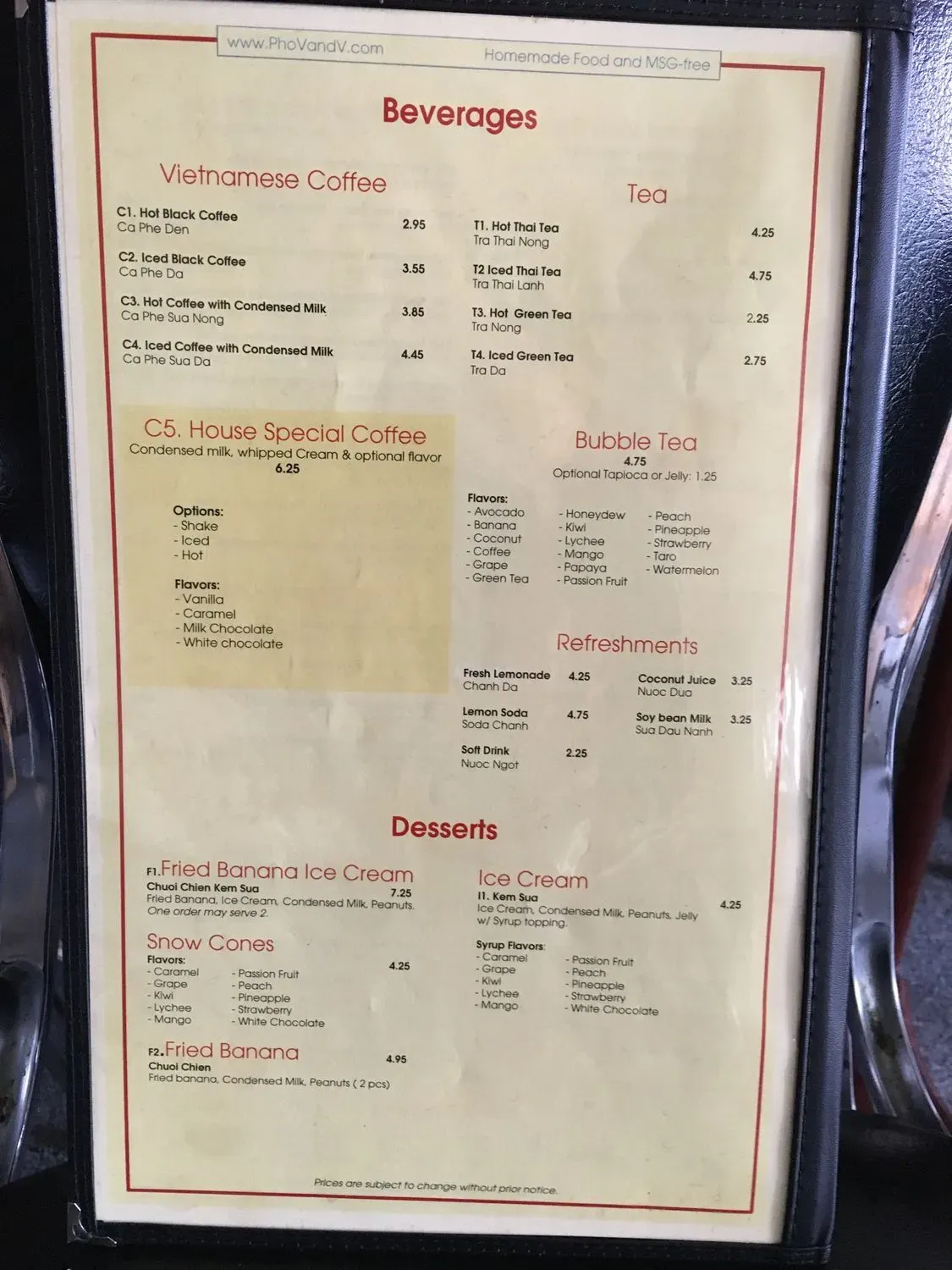 Menu 5