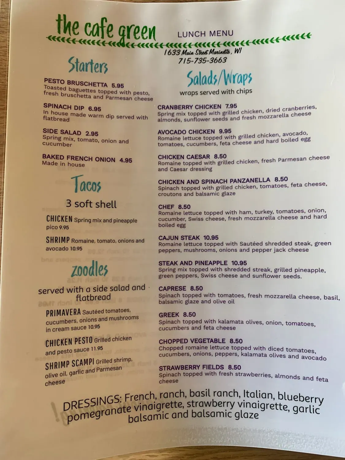 Menu 1