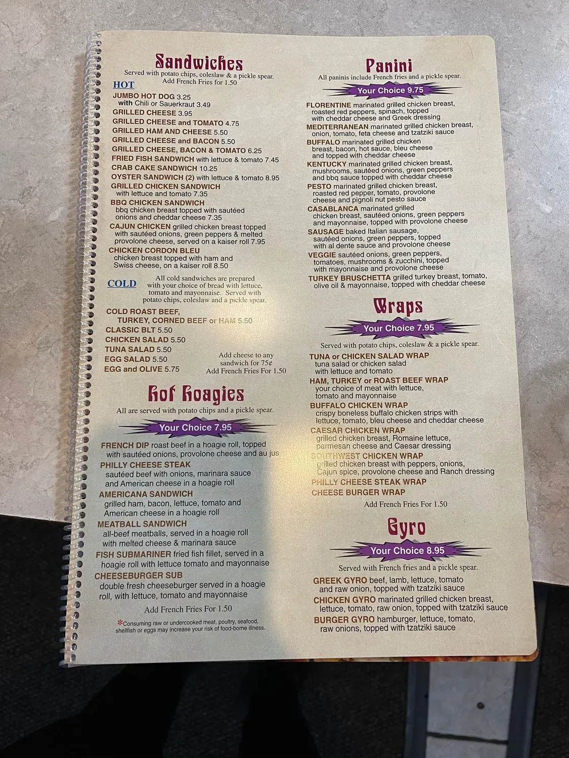 Menu 2