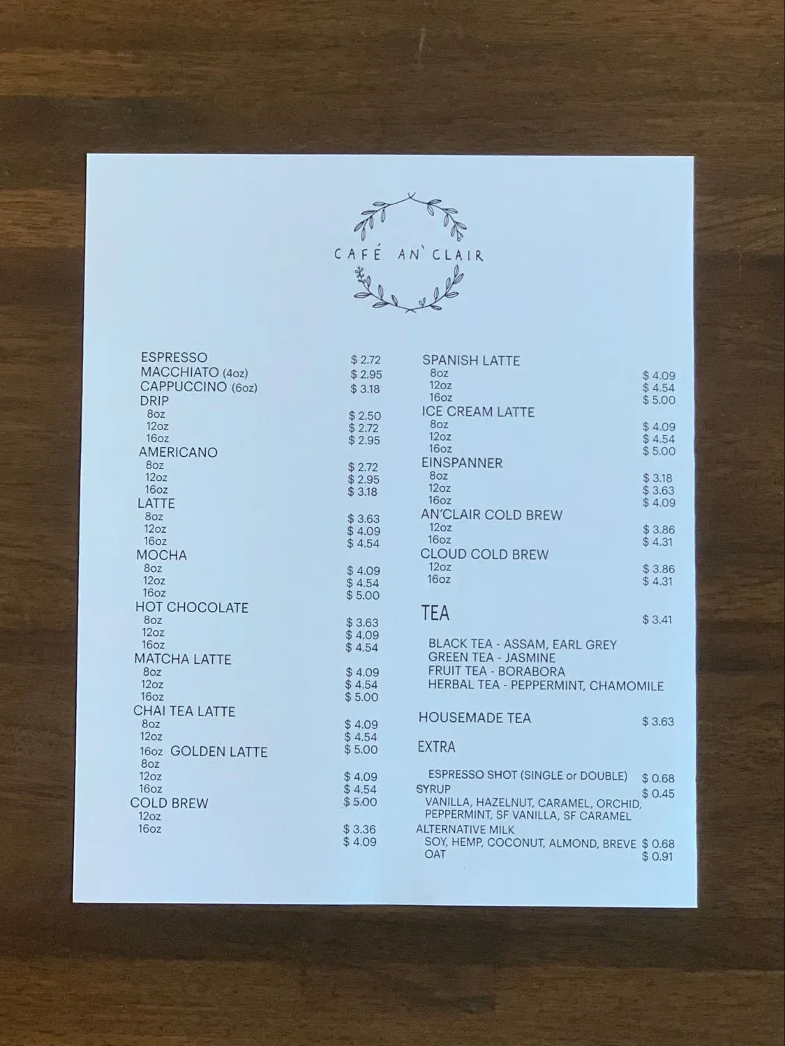 Menu 1