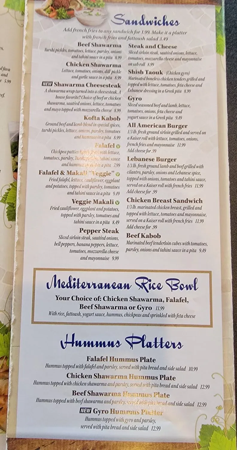 Menu 4