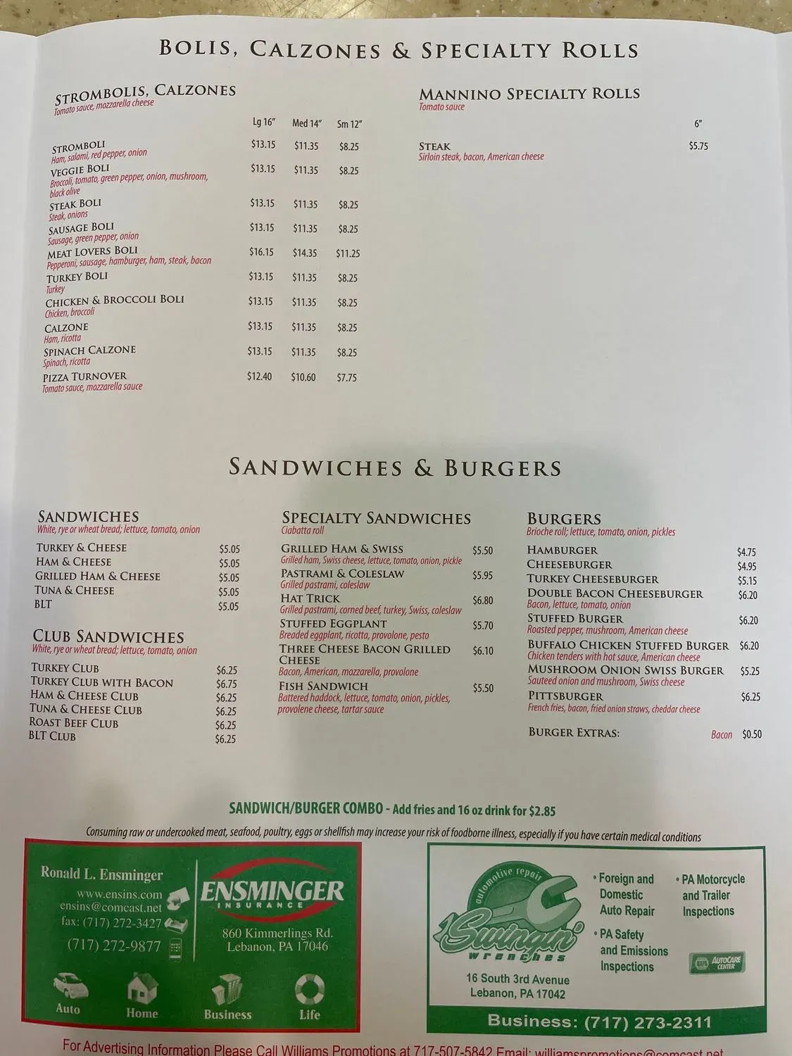 Menu 2