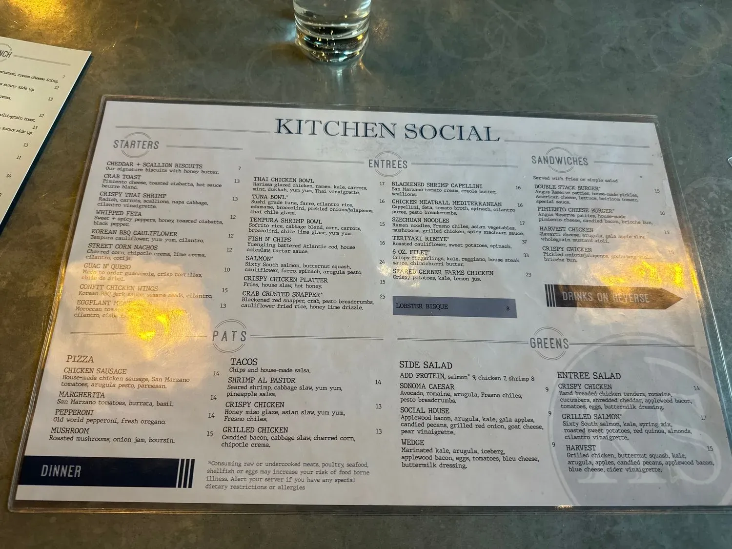 Kitchen Social Menu - Updated October 2025