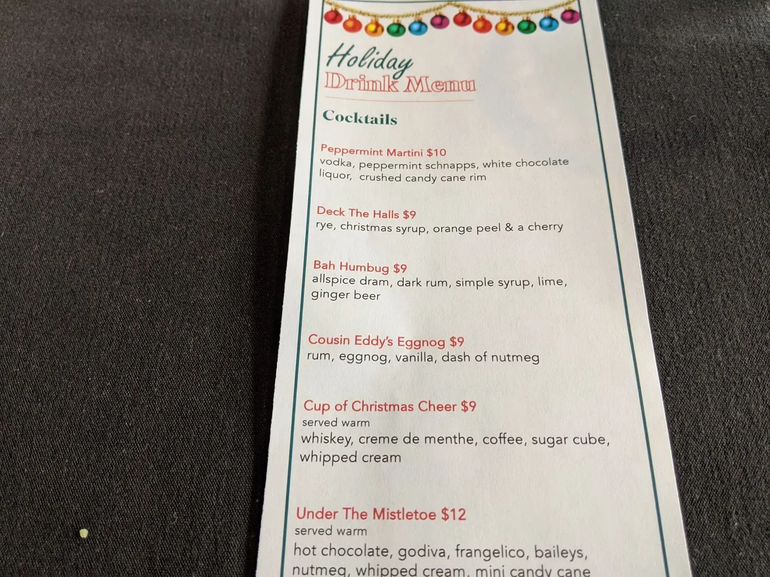 Menu 5