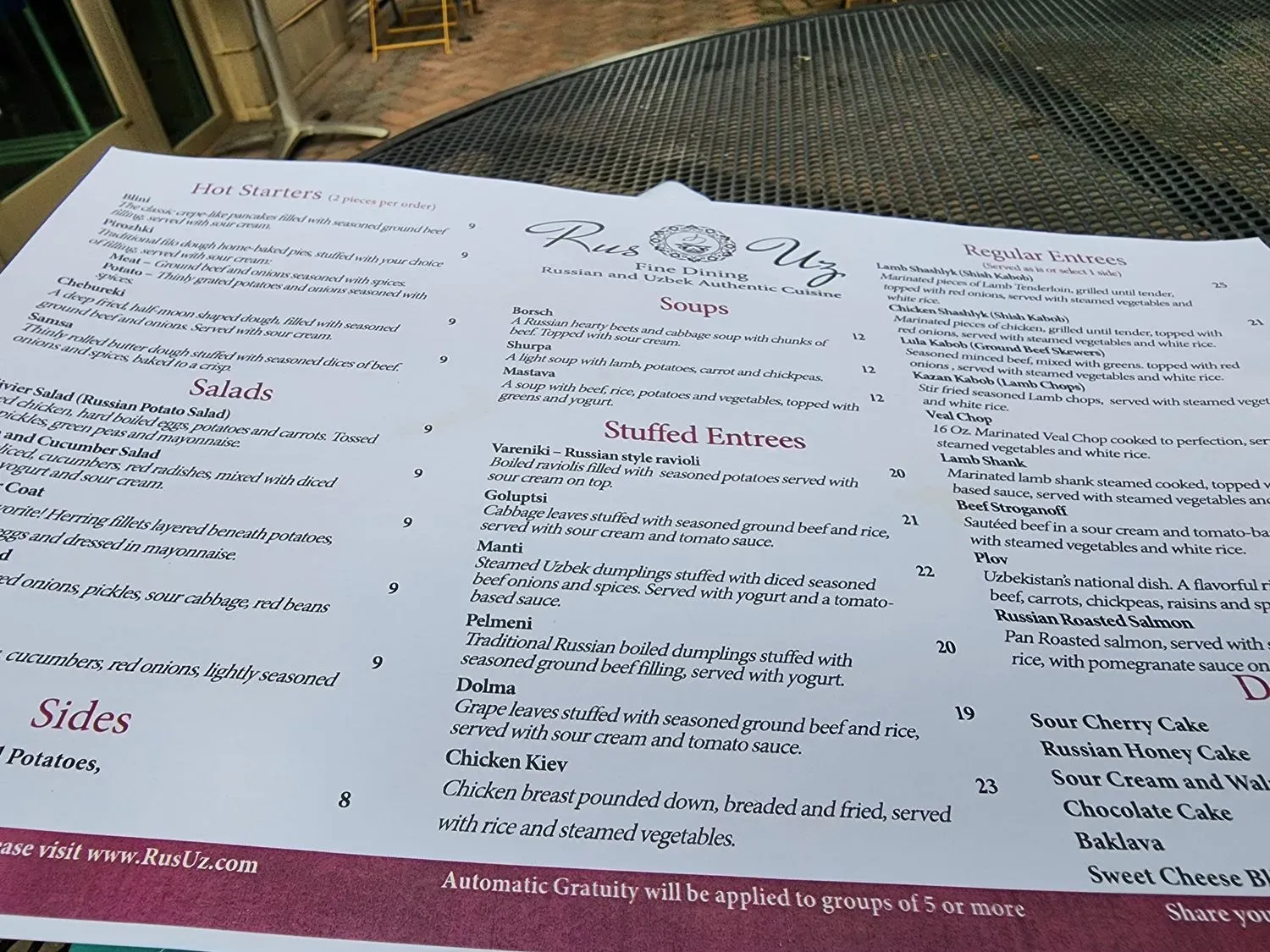 Menu 5