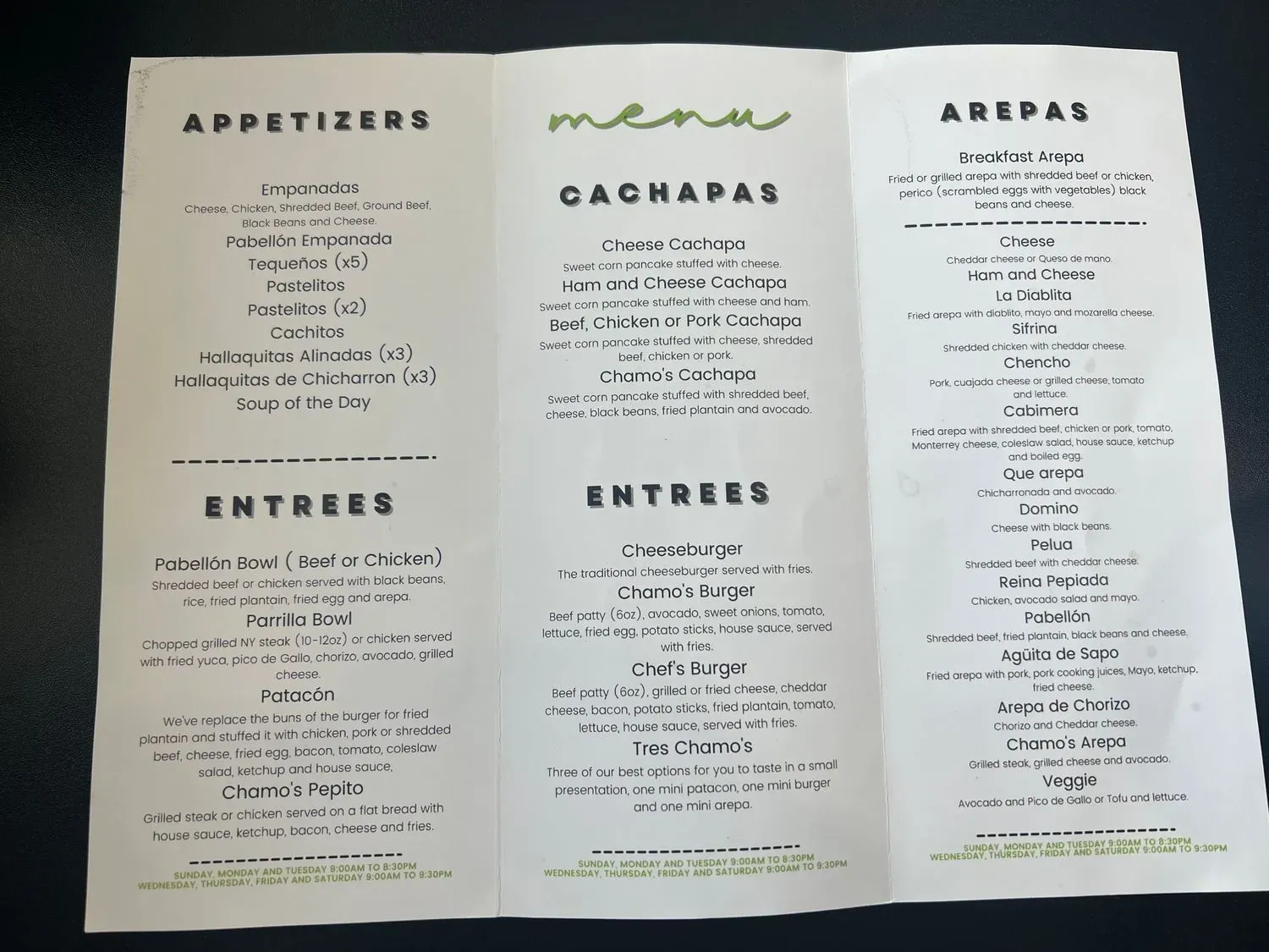 Menu 1