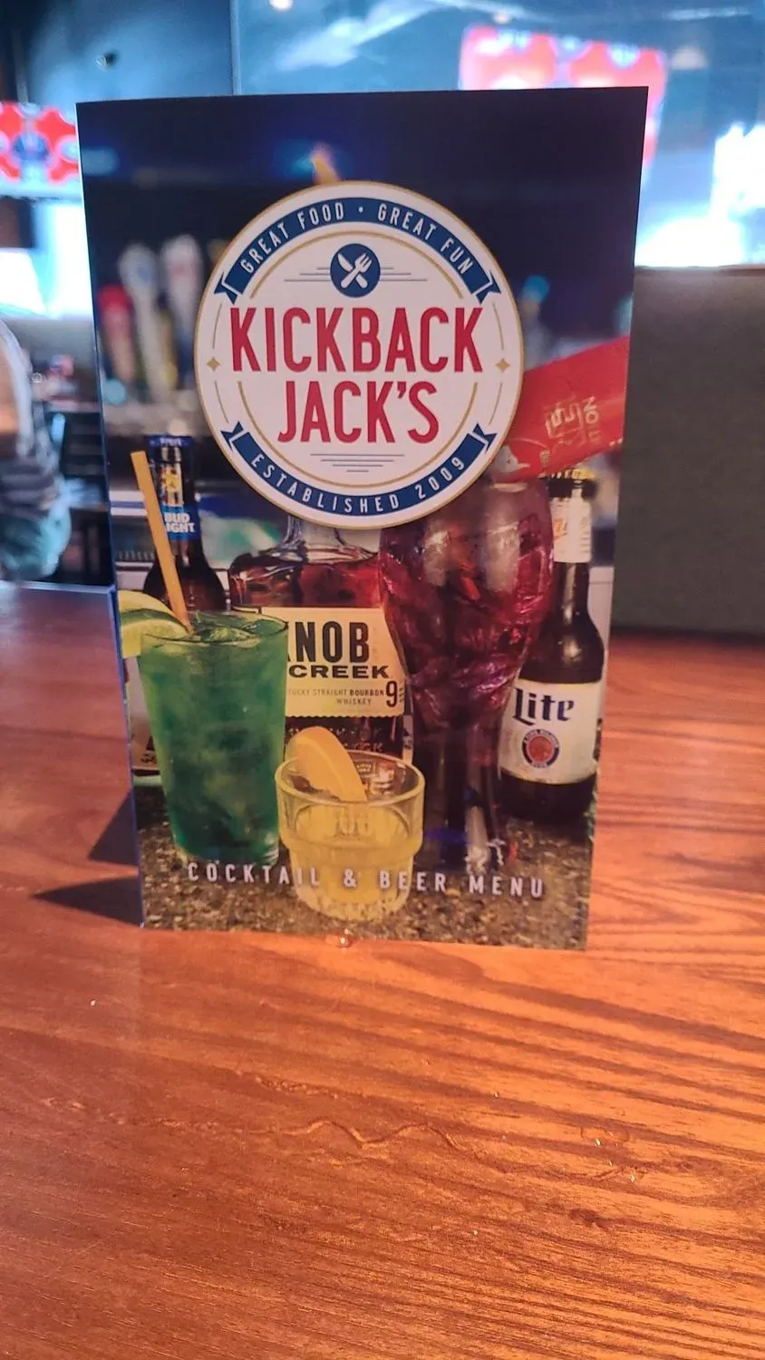 Kickback Jack's Menu - Updated October 2025