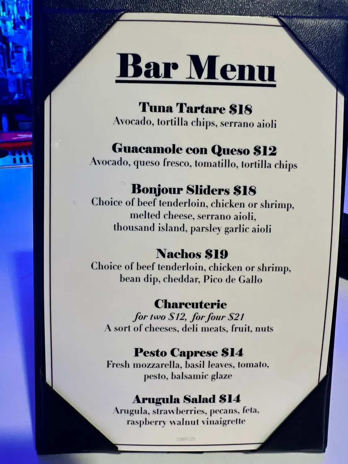 Menu 1