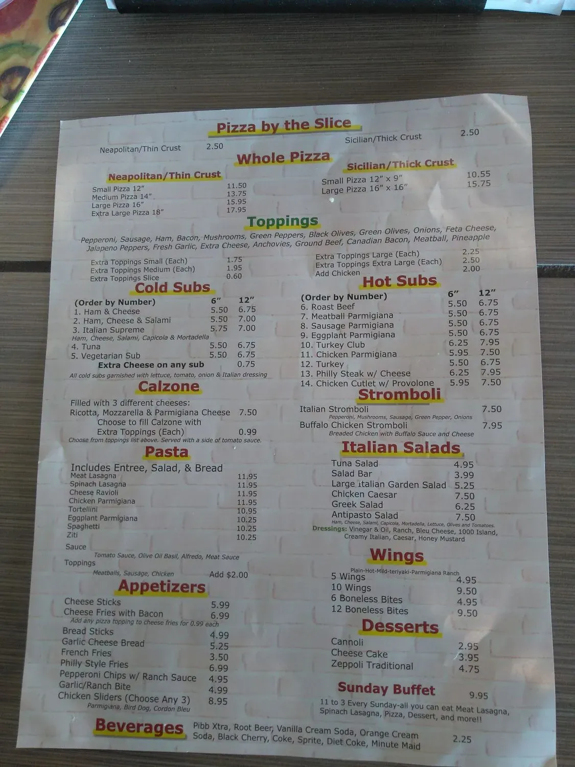 Menu 2