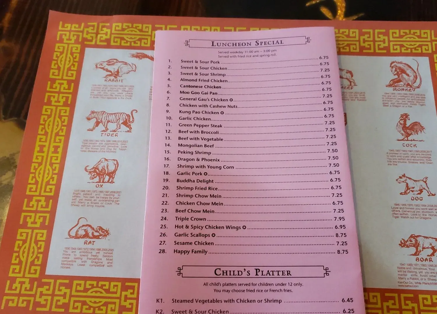 Menu 1